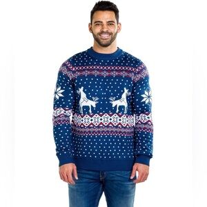 Tipsy Elves Men’s Reindeer Climax Ugly Christmas Sweater SZ. M